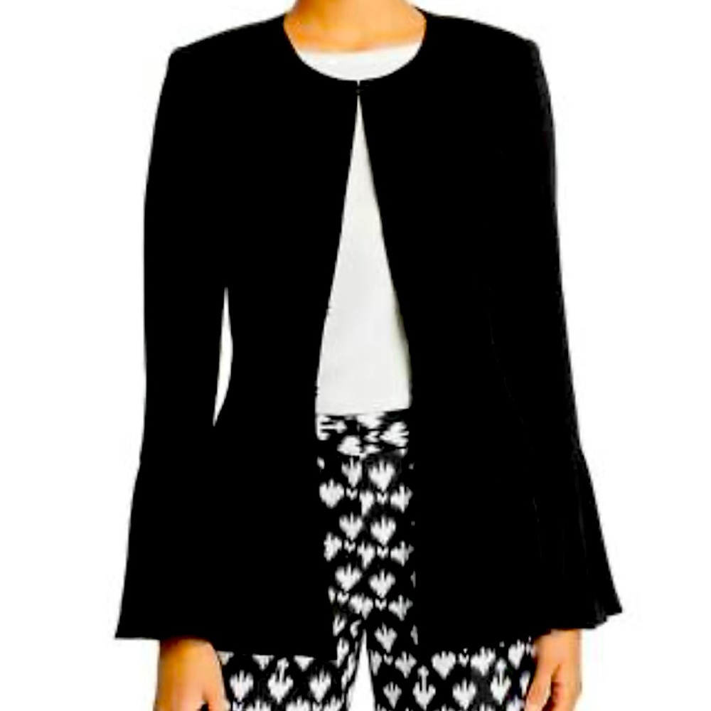 Le Gali black bell sleeve blazer, size L